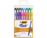 Stylo bic gelocity original pointe moyenne 0,7mm encre    gel retractable coloris       assortis pack semi-rigide 16