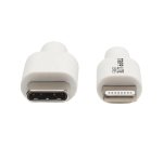 Tripp Lite M102-003-WH Cable de Sincronización y Carga USB C a Lightning, Certificado MFi - USB 2.0, M/M, Blanco, 0.91 m [3 pies]