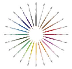 Crayon couleur bic evolution illusion resine de synthese   corps rond mine tres solide   effacable etui 24un