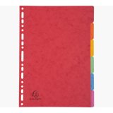 Jeu d'intercalaires 6 positions en carte lustrée 5/10e format A4 400g