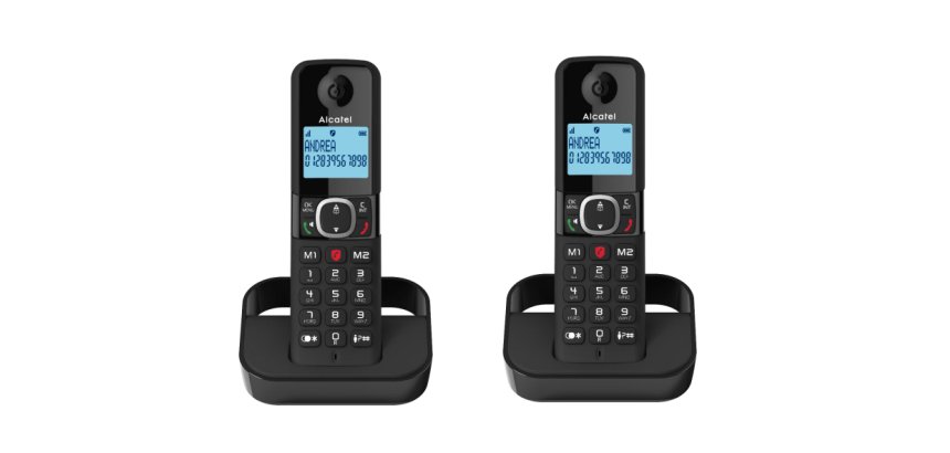 Teléfono Alcatel F860 DUO EU Teléfono DECT Identificador de llamadas Negro