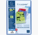Protege documents exacompta a4 kreacover polypro semi     rigide 24x32 cm 60 vues lisse coloris assortis