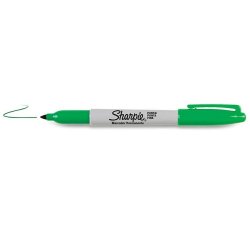 Marqueur sharpie permanent pointe ogive fine 0.9mm sèche rapidement coloris vert