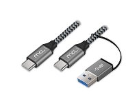 MCL MC1C99A3C105A2Z câble USB USB 3.2 Gen 2 (3.1 Gen 2) 2 m USB C USB A/USB C Noir, Gris
