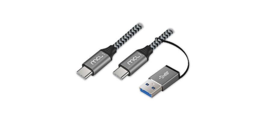 MCL MC1C99A3C105A2Z câble USB USB 3.2 Gen 2 (3.1 Gen 2) 2 m USB C USB A/USB C Noir, Gris