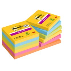 Pack promo bloc notes post-it super sticky collection       carnival 76 x 76mm 8 blocs +  4 offerts 90 feuilles