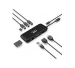 Port Designs 901913 hub & concentrateur USB 2.0 Type-C 5000 Mbit/s Noir