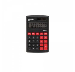 Calculatrice maul poche m8 8 chiffres ecran 1 ligne 3 touches memoires touche pourcentage calcul racines coloris noir