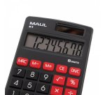Calculatrice maul poche m8 8 chiffres ecran 1 ligne 3 touches memoires touche pourcentage calcul racines coloris noir