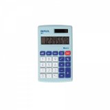 Calculatrice maul poche m8 8 chiffres ecran 1 ligne 3 touches memoires touche pourcentage calcul racines coloris bleu
