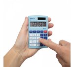 Calculatrice maul poche m8 8 chiffres ecran 1 ligne 3 touches memoires touche pourcentage calcul racines coloris bleu