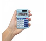Calculatrice maul poche m8 8 chiffres ecran 1 ligne 3 touches memoires touche pourcentage calcul racines coloris bleu