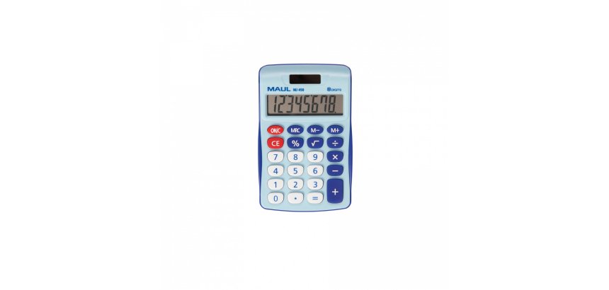 Calculatrice de bureau maul mj450 junior 8 chiffres       coloris bleu