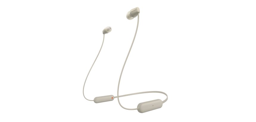 Sony WI-C100 Auriculares Inalámbrico Dentro de oído Llamadas/Música Bluetooth Beige