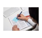 Stylo roller parker im monochrome bleu pointe fine   encre bleu etui cadeau