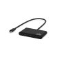 Port Designs 900147 hub & concentrateur USB Type-C 5000 Mbit/s Noir