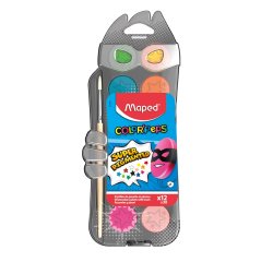 Pastilles de peinture COLOR'PEPS, 12 couleurs