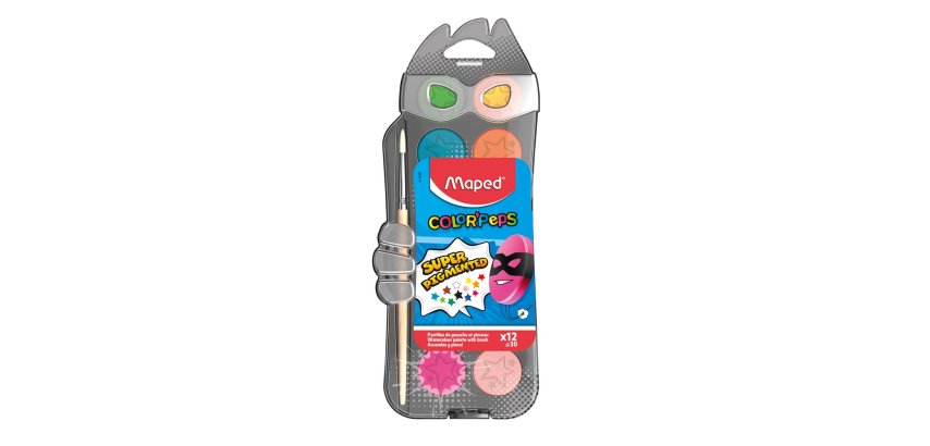 Pastilles de peinture COLOR'PEPS, 12 couleurs