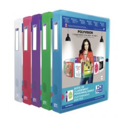 Boîte de classement Polyvision 24 x 32 cm dos 40 mm en PP translucide assorti