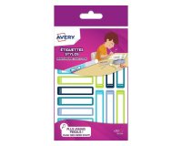 Étiquette stylos avery ultra résistante pour identifier matériel scolaire coloris bleu sachet 30 unités