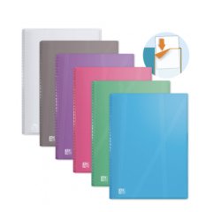 Protège-documents Oxford Hawaï A4 80 vues / 40 pochettes couverture polypro coloris assortis