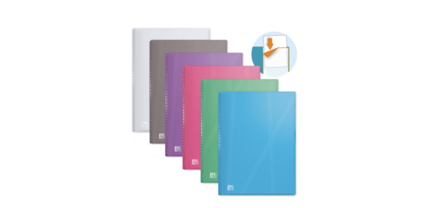 Protège-documents Oxford Hawaï A4 80 vues / 40 pochettes couverture polypro coloris assortis