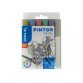 Marqueurs a pigment pilot pintor metal mix pointe fine  or bleu rose vert violet      argent - pochette de 6 un
