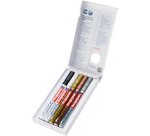 Marqueur edding e-751 peinture brillante metallique couvrante verre metal         plastique pointe fine - 5 un