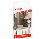 Marqueur edding e-751 peinture brillante metallique couvrante verre metal         plastique pointe fine - 5 un