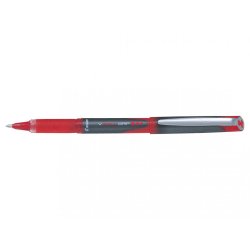 Stylo roller pointe métal 1 mm encre liquide Rouge + régulateur de débit V-BALL GRIP