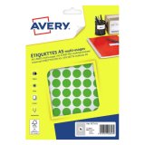 Sachet de 960 pastilles Ø15 mm. Imprimables. Coloris Vert.