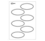 Etiquette soluble à l'eau, oval