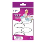 Etiquette soluble à l'eau, oval