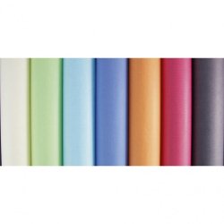 Rouleau de papier Kraft couleur 65g. Format 3x0,7m. Coloris pastels assortis en présentoir