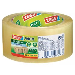 Ruban adhésif d'emballage transparent Bio & strong sans PVC ni solvant 66 m x 50 mm