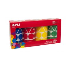 Lot de 4 rouleaux de gommettes Apli