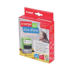 Tampon 'Je marque mes p'tites affaires', vert