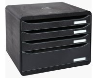 Module de classement Big Box Plus horizon 4 tiroirs Ecoblack