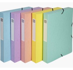 Boite de classement exabox aquarel a4 dos 40mm assortiment