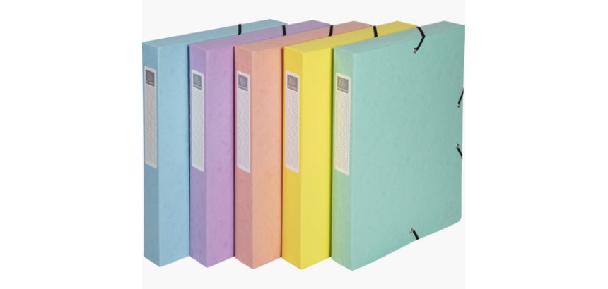 Boite de classement exabox aquarel a4 dos 40mm assortiment