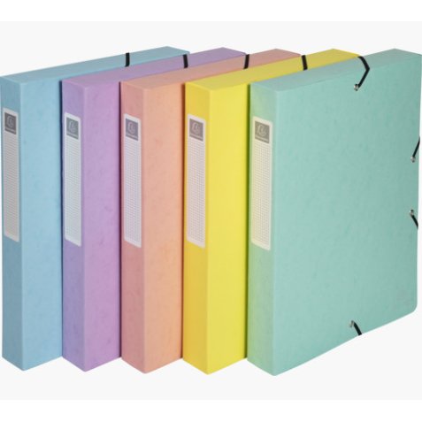 Boite de classement exabox aquarel a4 dos 40mm assortiment