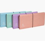 Trieur exacompta pocket 6 compartiments carte lustree   26x13cm coloris aquarel       assortis bleu corail mauve