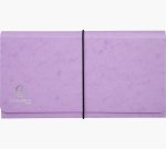 Trieur exacompta pocket 6 compartiments carte lustree   26x13cm coloris aquarel       assortis bleu corail mauve