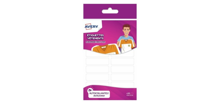 Avery ETVET36 self-adhesive label Rectangle Permanent White 36 pc(s)