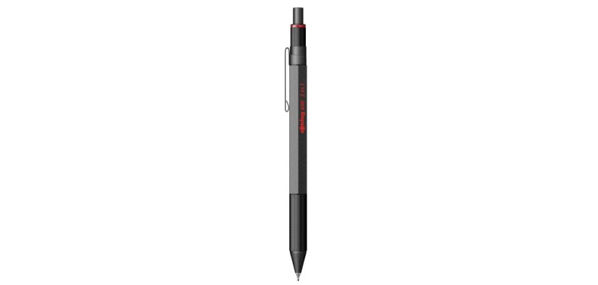 Portemine rotring 600 mecanisme 3 en 1 mine 0,5 mm  et stylo-bille grip coloris   noir