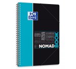 Cahier Oxford Etudiants Nomadbook B5 petits carreaux 5mm 160 pages reliure spirale couverture polypro coloris assortis