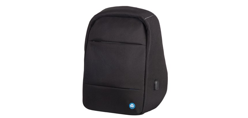 Sac à dos pour PC portable SAFEPAK RPET ANTIGUA, noir