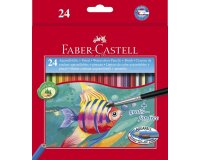 Acquerellabili Red pastelli colorati - mina Ø 3,30mm - colori assortiti - Faber-Castell - Astuccio 24 pastelli colorati