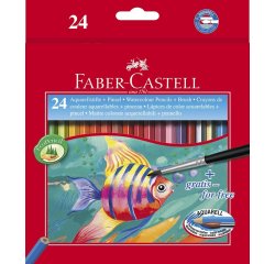 Acquerellabili Red pastelli colorati - mina Ø 3,30mm - colori assortiti - Faber-Castell - Astuccio 24 pastelli colorati