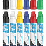 Marqueur acrylique schneider paint it 330 15mm pochette de 6 couleurs assorties (noir,   bleu, rouge blanc violet,